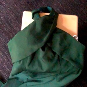 SHEIN (L) Stunning open back halter neck buttoned sleeveless mermaid gown